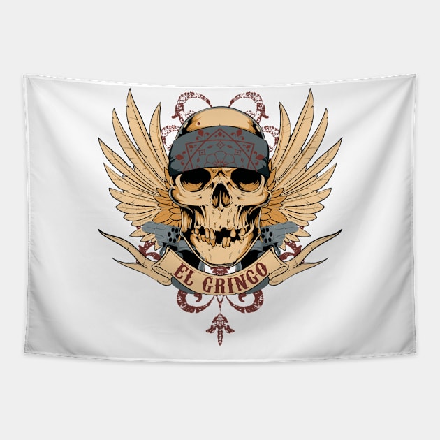 The Skull Gringo Tapestry by Wear Your Story