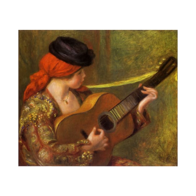 Young Spanish Woman with a Guitar by Pierre Renoir by MasterpieceCafe