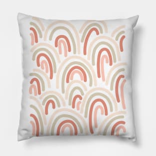 Boho Rainbow Pattern Scandinavian Bohemian Pillow