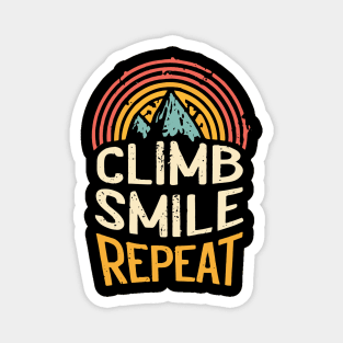 Free Climbing Boulderer Mountain Rock Bouldering Climber Gym Retro Magnet