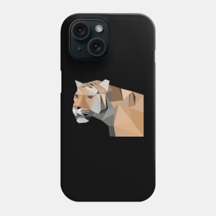 Geometric diamond tiger - Origami Phone Case