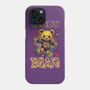 Teddy Bear Cool Techno Dancing Zombie Teddy Bear Phone Case