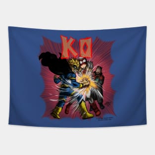 Cock Knocked Out Tapestry