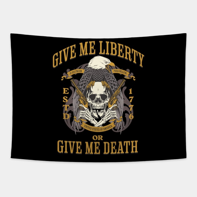 Give Me Liberty Or Give Me Death Tapestry by Brookcliff