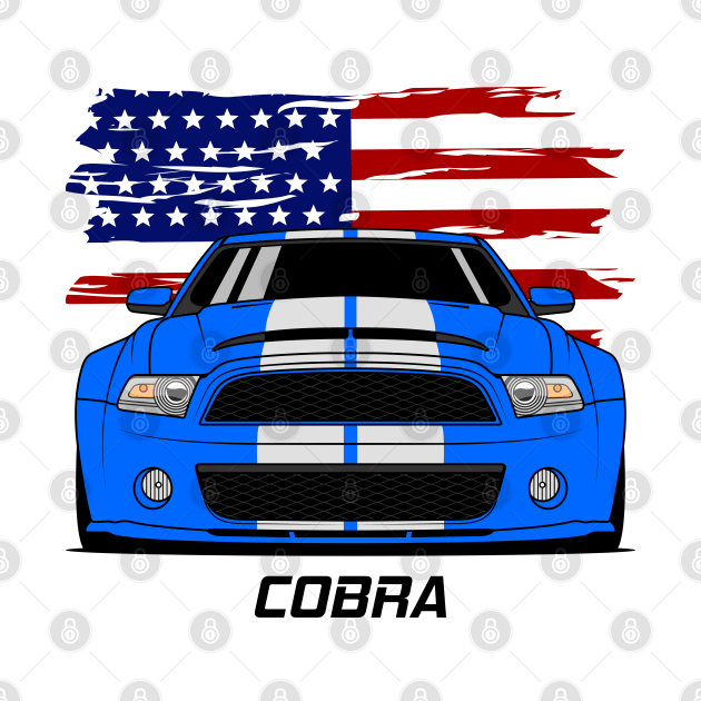 Front Stang Cobra GT 500 Blue White by GoldenTuners