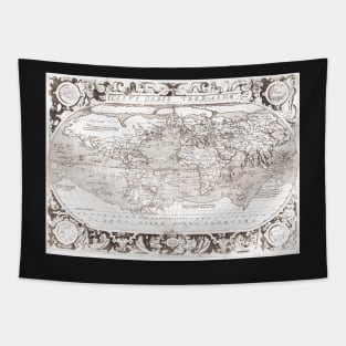 World map wall art 1603 dorm decor mappemonde Art Print Tapestry