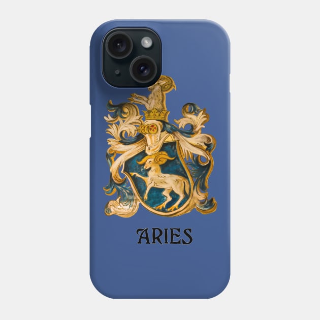 Aries - The Ram Coat-Of-Arms Phone Case by D_AUGUST_ART_53