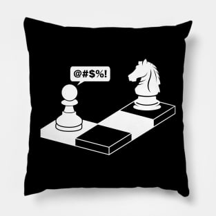 Oh No Knight To Pawn Funny Chess Player Gift Idea Board Game Pillow