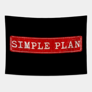 vintage retro plate Simple Plan Tapestry