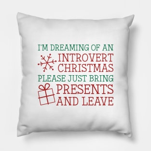 Introvert Christmas Pillow