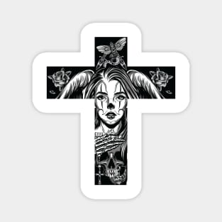 Tattoo pattern cross Magnet