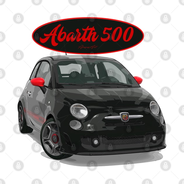 ABARTH 500 Black Red by PjesusArt