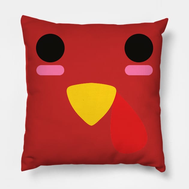 Turkey Face Costume T-Shirt Pillow by SusurrationStudio