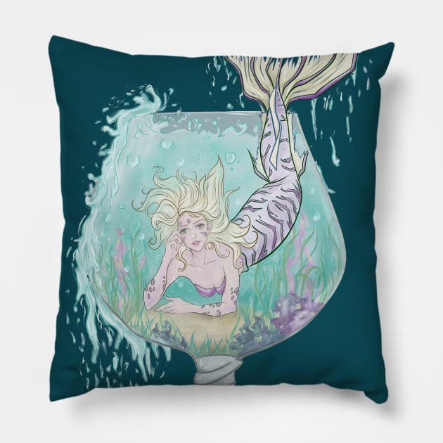 Mermaid toast in the vast ocean Pillow by KyasSan