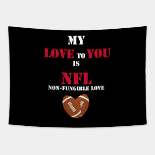 non fungible football fan valentines day Tapestry