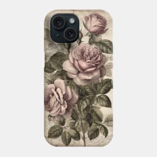 Vintage & Shabby Chic - Sepia Pink Roses Phone Case