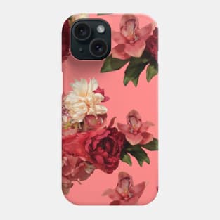 Just Flowers on Deep Blush Pink Phone Case