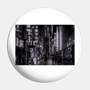 Shinjuku Nights Black and White Recolor Pin