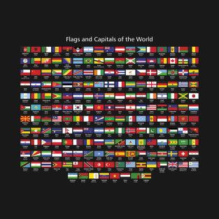 Flags and Capitals of the World HN T-Shirt