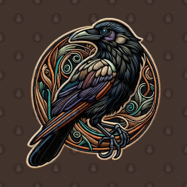 Crow Obsession Embroidered Patch by Xie