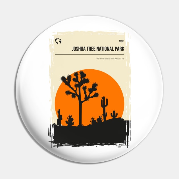 Joshua Tree National Park vintage minimal travel poster Pin by jornvanhezik