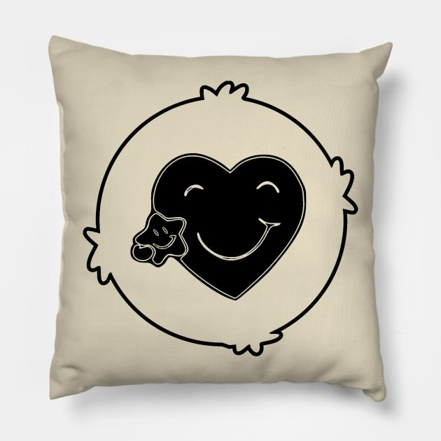 smiling star emoticon Pillow by SDWTSpodcast