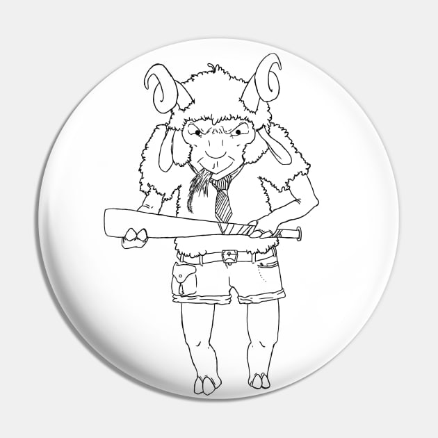 Mafia Ram (Sheep) Pin by BoombasticArt