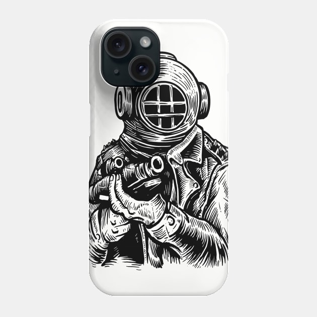 Diver Soldier Phone Case by Rebus28