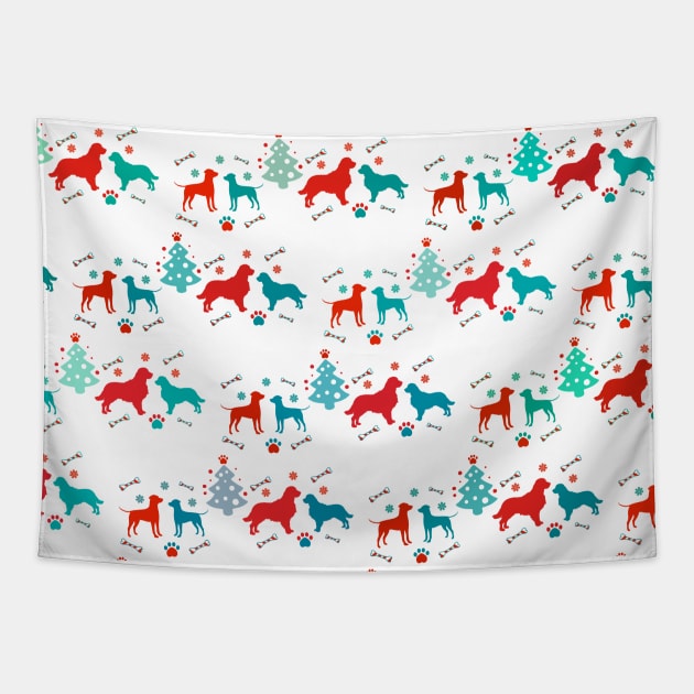 Christmas Dogs 2020 Tapestry by WPHmedia