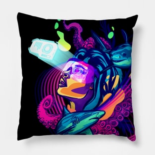 absorbed into the metaverse Pillow