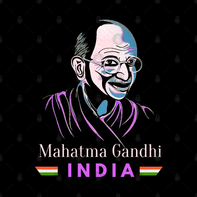 Mahatma Gandhi by doniainart