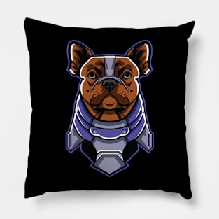 cyborg dog illustration Pillow