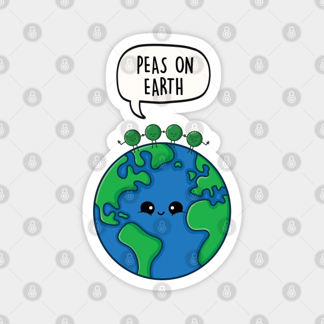 Peas on Earth Magnet by LEFD Designs