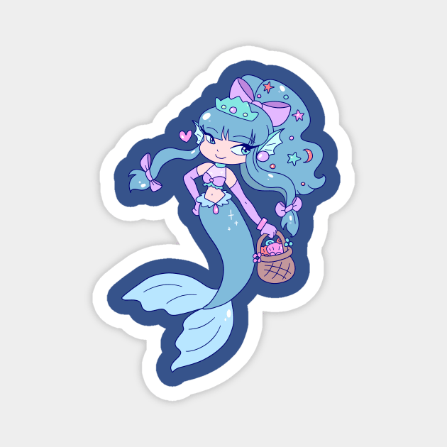 Pretty Pastel Mermaid Magnet by saradaboru