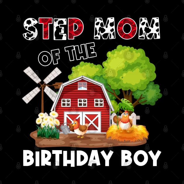 Step Mom Of Birthday For Girl Cow Farm Birthday Cow by Hesti Design