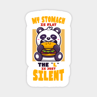 Flat Stomach Cute Panda Burger Magnet