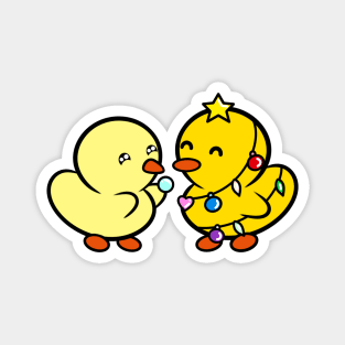 Duckie and Duck's Christmas Magnet