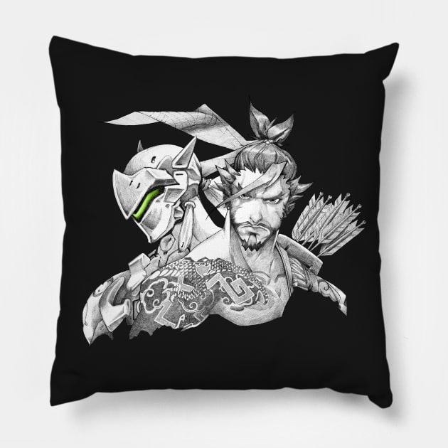 Genji & Hanzo Pillow by Danion