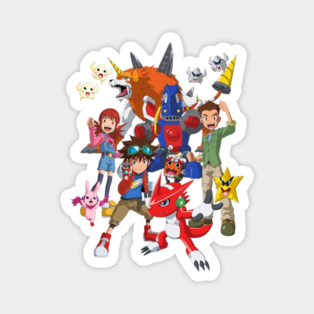 Digimon Digital Monsters tees fan art awesome Gift for Digimon Lovers Magnet by MIRgallery