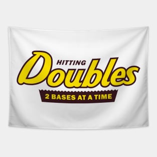 Hitting Doubles - Baseball - Softball Tapestry