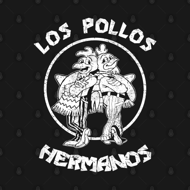 Los Pollos Hermanos - Black and White - Distressed by Barn Shirt USA