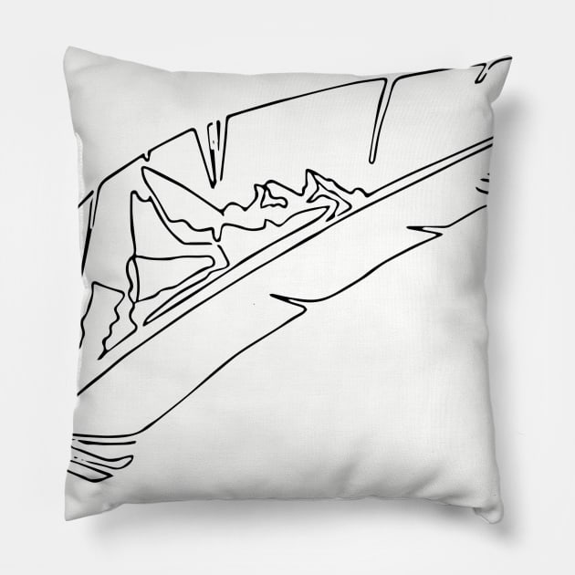 Feather Mountains Pillow by Thistle Kent