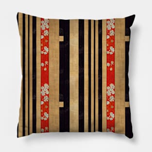 Japanese Minimalist Pattern Inspired by Kimonos and Japanese Traditional Art Pillow