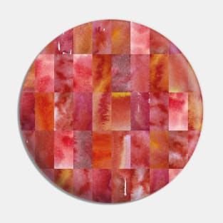 Abstract Minimal Red Watercolour Mosaic Collage. Pin