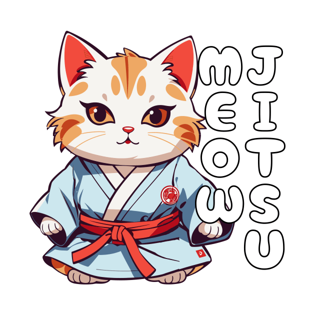 Meow-Jitsu Jiu Jitsu Cat by ElCrocodel