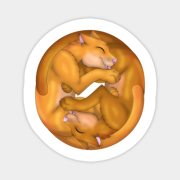 Yin-Yang Cats: Ginger Magnet by spyroid101