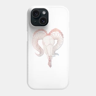 Aries Skull - Half colour Phone Case