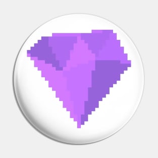 Amethyst Gem Pixel Art Pin