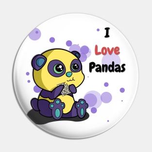 I Love Pandas | Python Dusk Black Pin