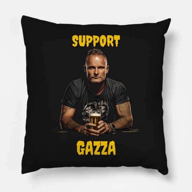 Support gazza Pillow by Popstarbowser